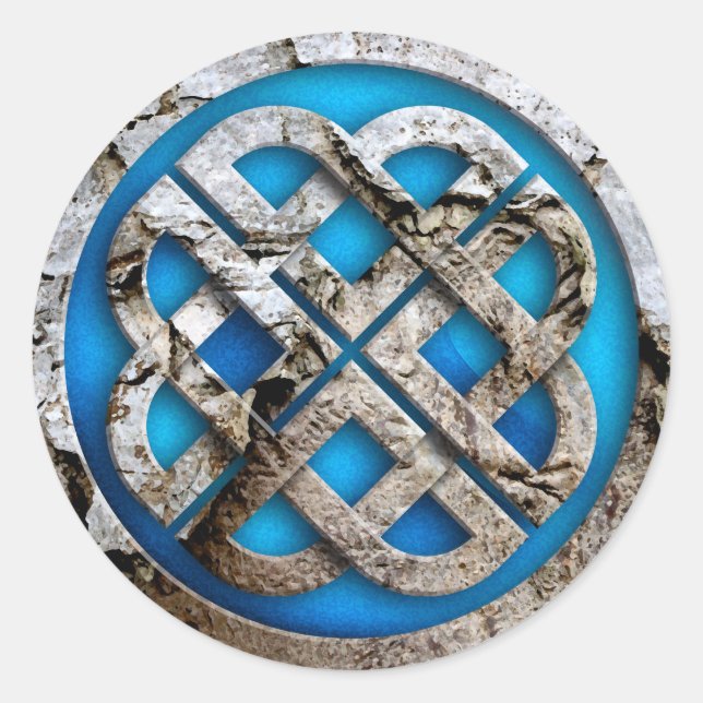 celtic knot runder aufkleber (Vorderseite)