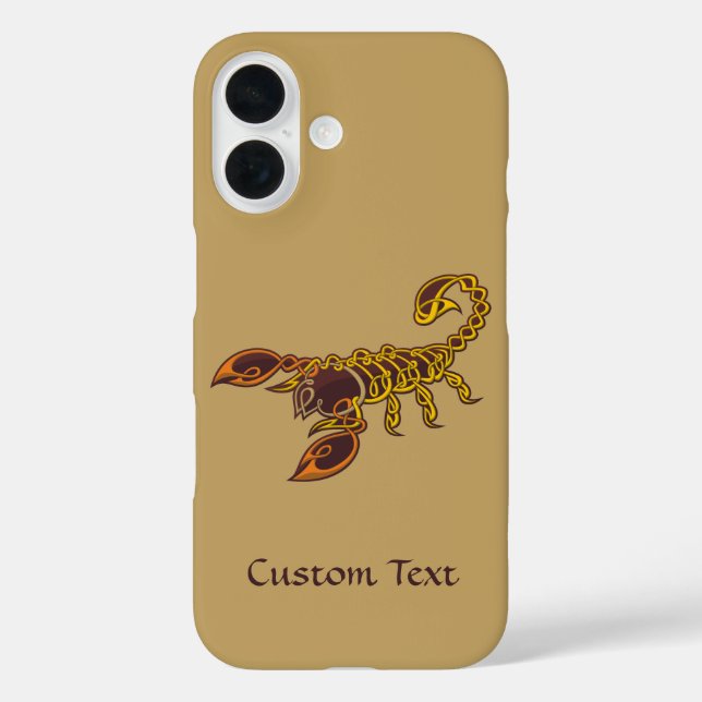 Celtic Knot Scorpion iPhone 16 Hülle (Rückseite)
