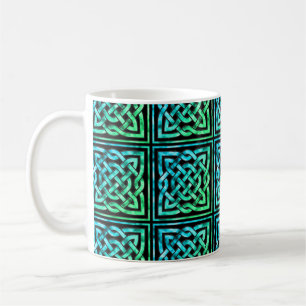 Celtic Knot - Square Blue Green Kaffeetasse
