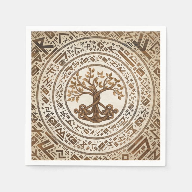 Celtic Knot Tree of life - Yggdrasil Serviette (Vorderseite)