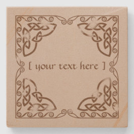 Celtic Knot Tribal Design Brown Weatherversion Steinuntersetzer