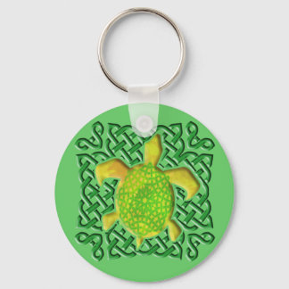 Celtic Knot Turtle (Green) Schlüsselanhänger