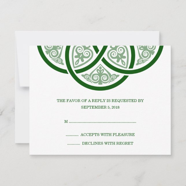 Celtic Knot Wedding RSVP Cards Karte (Vorderseite)