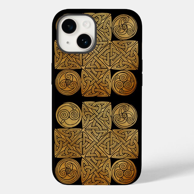 Céltic Knotwork Cross Speck iPhone 13 Coque (Verso)