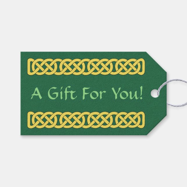Celtic Knüpfarbeit Band Geschenkanhänger (Vorderseite (Horizontal))