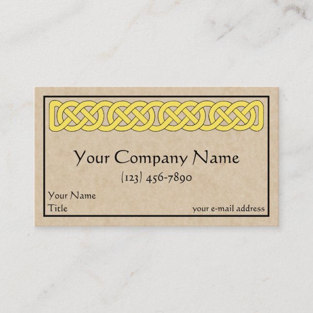 Celtic Knüpfarbeit Band Visitenkarte (Vorderseite)