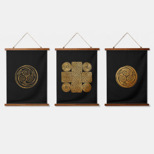 Celtic Knüpfarbeit Designs Set Wandteppich Mit Holzrahmen