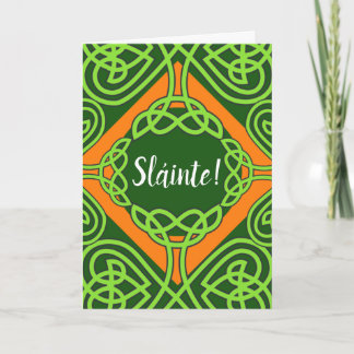 Celtic Knüpfarbeit Sláinte St. Patrick's Day Card Karte
