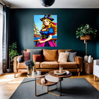 Celtic Lady Pirate | AI Art Poster