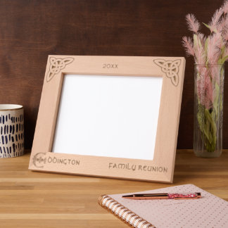 Celtic Letter E Individuelle Name Geätzte Rahmen