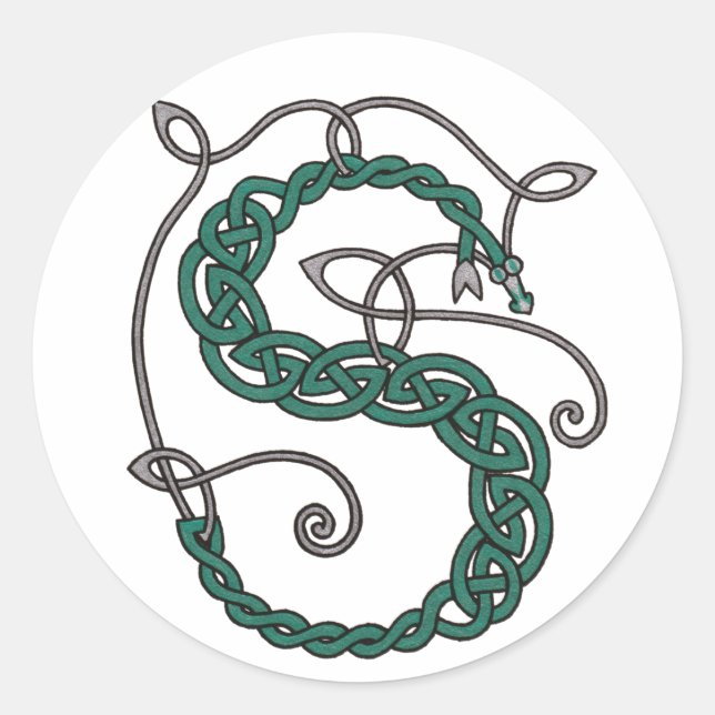 Celtic Letter S Stickers (Vorderseite)