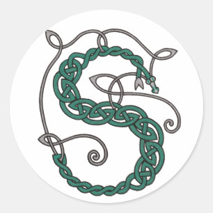 Celtic Letter S Stickers