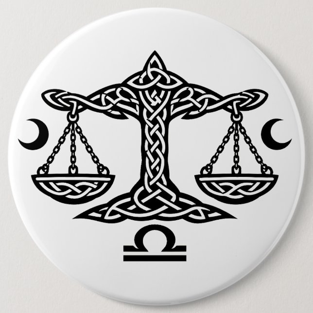 Celtic Libra Waage von BurnsInHell Button (Vorderseite)