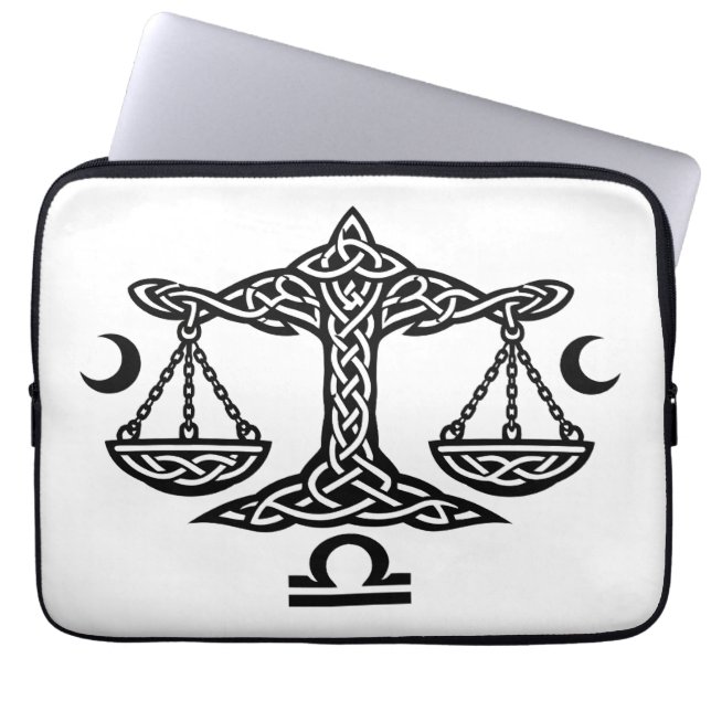    Celtic Libra Waage von BurnsInHell Laptopschutzhülle (Vorderseite)