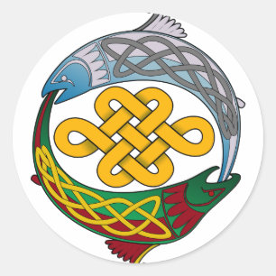 Celtic Lmon Runder Aufkleber