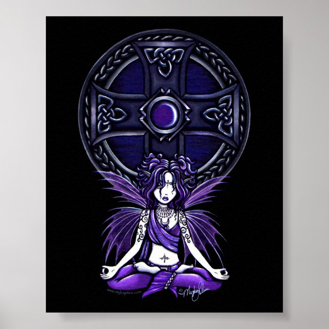 "Celtic Lotus" Yoga Chic Fairy Posters Poster (Vorne)