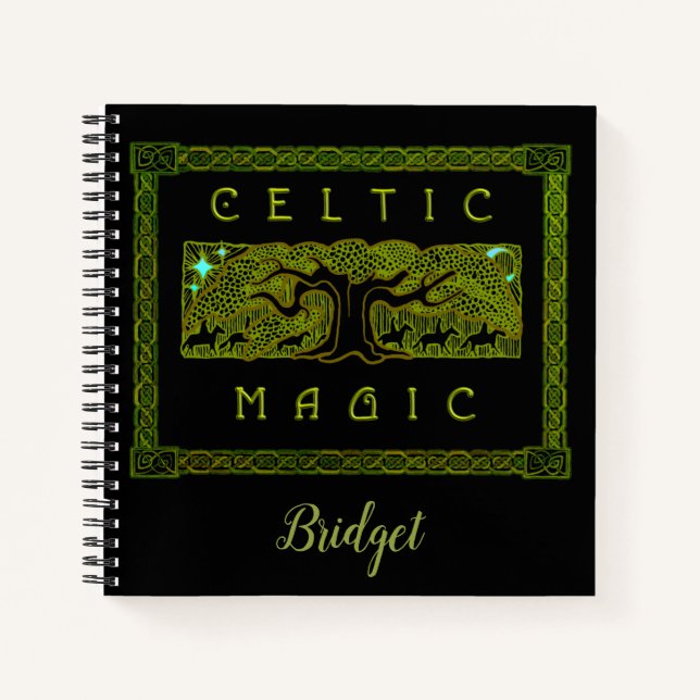 Celtic Magic - The Great Tree Spiral Notebook Notizbuch (Vorderseite)