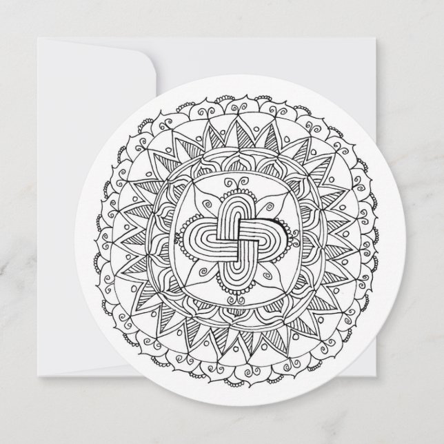 Celtic Mandala Coloring Card (Vorderseite)