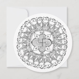 Celtic Mandala Coloring Card