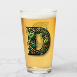 Celtic Monogram Pint Glass Glas