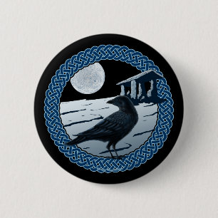 Celtic Moon, Raven and Dolman Buttone and Buttons