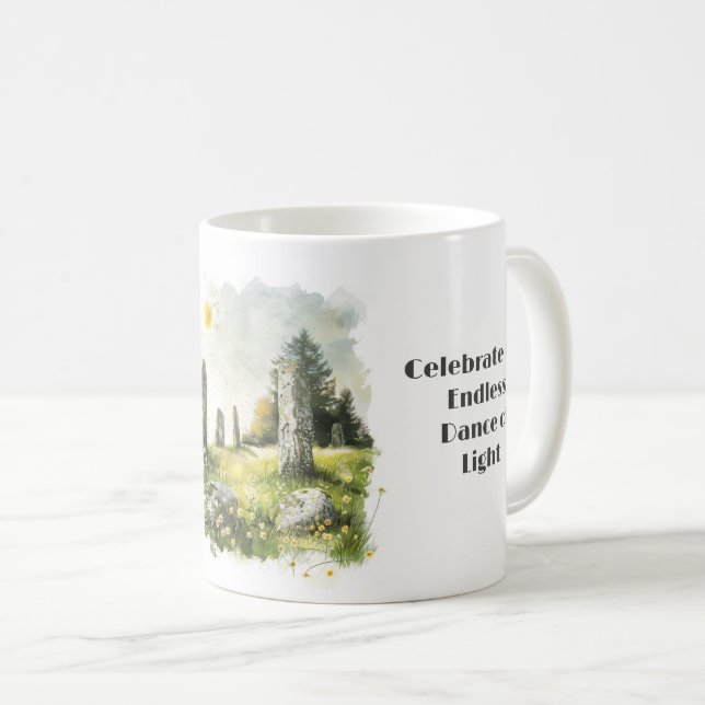Celtic Mythology and Sun Symbols Litha Kaffeetasse (VorderseiteRechts)