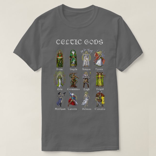 Celtic Mythology Gods Norge Viking Warriors Pagan T-Shirt (Design vorne)
