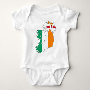 Celtic Nation Irish Map Baby Strampler