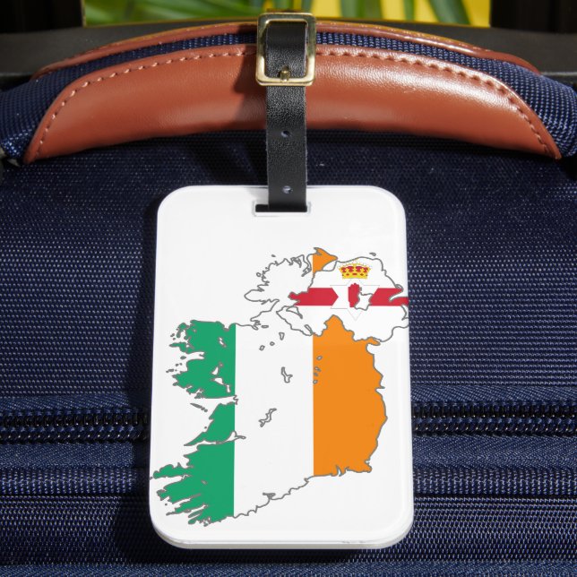 Celtic Nation Irish Map Gepäckanhänger (Vorderseite Insitu 2)
