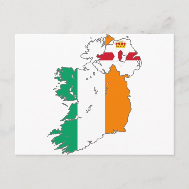 Celtic Nation Irish Map Postkarte (Vorderseite)