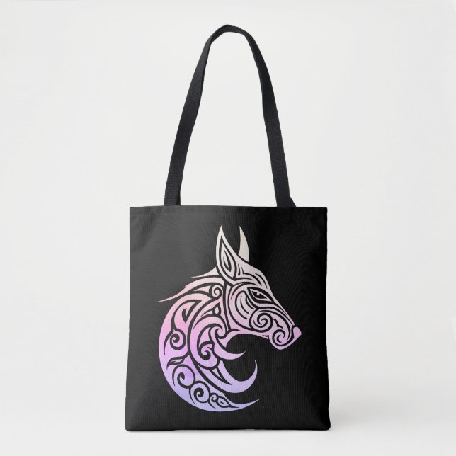 Celtic Nordic Winter Fox Tasche (Vorderseite)