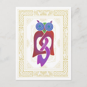 Celtic Owl II Postkarte