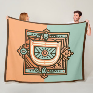 Celtic Pastel Letter "D" Large Fleece Blanket