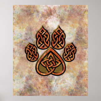 Celtic Pawprint Poster