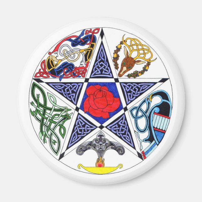 Celtic Pentagram Magnet (Vorne)
