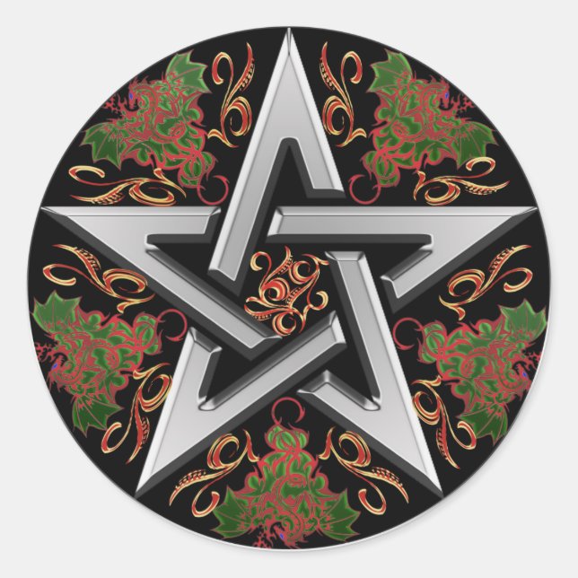 Celtic Pentagram Sticker (Vorderseite)
