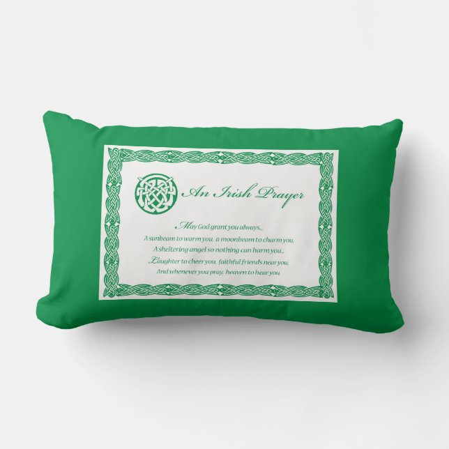 Celtic Prayer St. Patrick's Day Lendenkissen (Vorderseite)