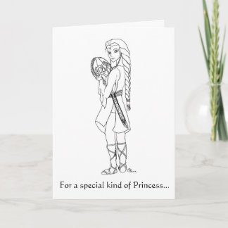 Celtic Princess Birthday Card Karte