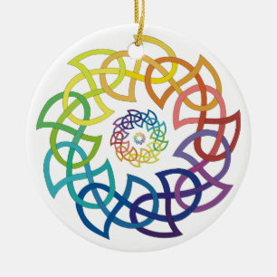 Celtic Rainbow Knüpfarbeit Keramikornament