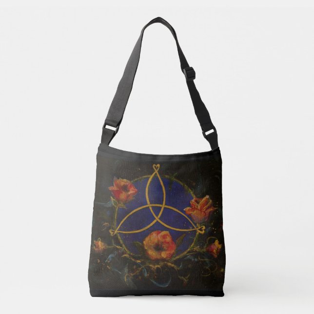 Celtic Rose Garden Night Tragetaschen Mit Langen Trägern (Vorderseite)