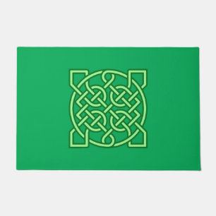 Celtic Sailor's Knot, Emerald und Lime Green Fußmatte
