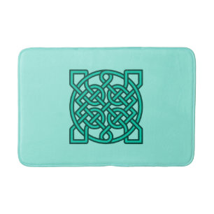 Celtic Sailor's Knot, Türkis, Aqua und Aquamarin Badematte