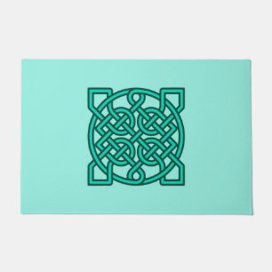 Celtic Sailor's Knot, Türkis, Aqua und Aquamarin Fußmatte