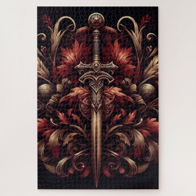 Celtic Scottish Red und Bronze Sword (Vertikal)