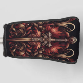 Celtic Scottish Red und Bronze Sword Golf Headcover