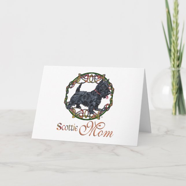 Celtic Scottish Terrier Mother Karte (Vorderseite)