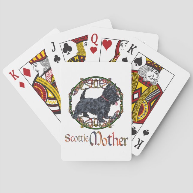 Celtic Scottish Terrier Mutter Spielkarten (Rückseite)