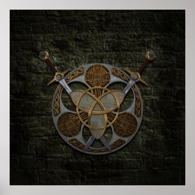 Celtic Shield and Swords Poster (Vorne)