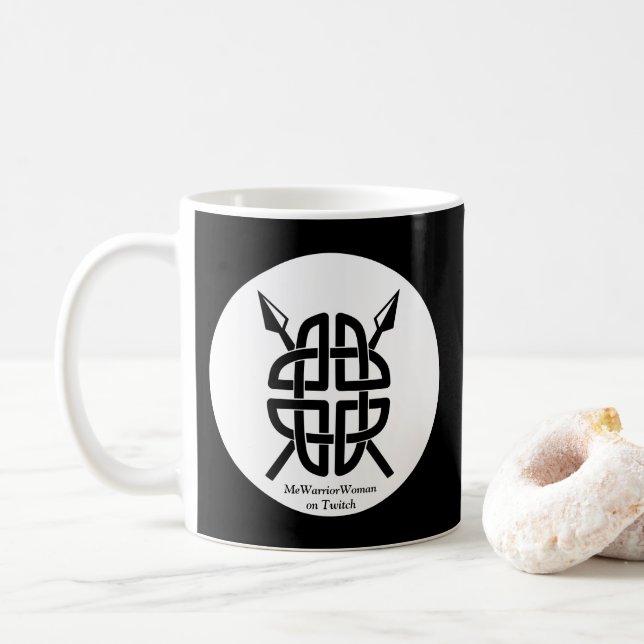 Celtic Shield, MeWarriorWoman auf Twitch Kaffeetasse (Mit Donut)
