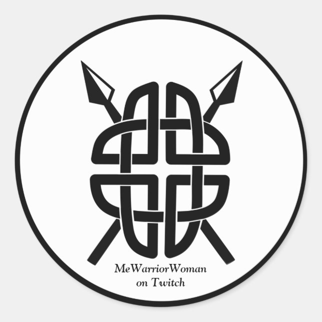 Celtic Shield, MeWarriorWoman auf Twitch Runder Aufkleber (Vorderseite)